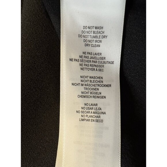 Adrianna Papell Dress 12 Black Mock Neck A Line Crepe Long Sleeve NEW - Picture 8 of 13